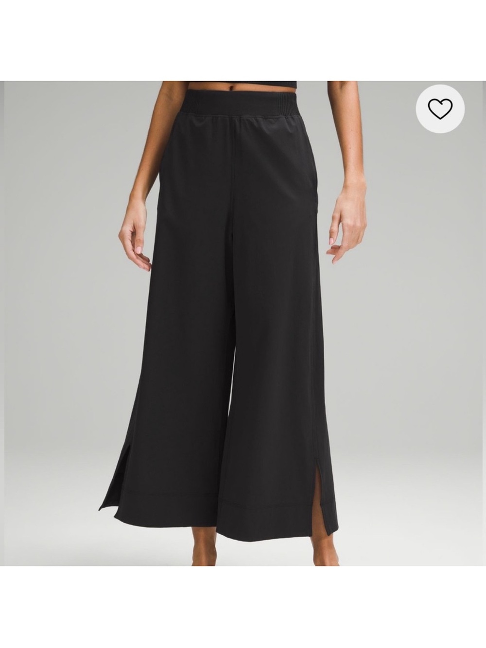 Lululemon Stretch Woven Wide-Leg High-Rise Pant in black Large